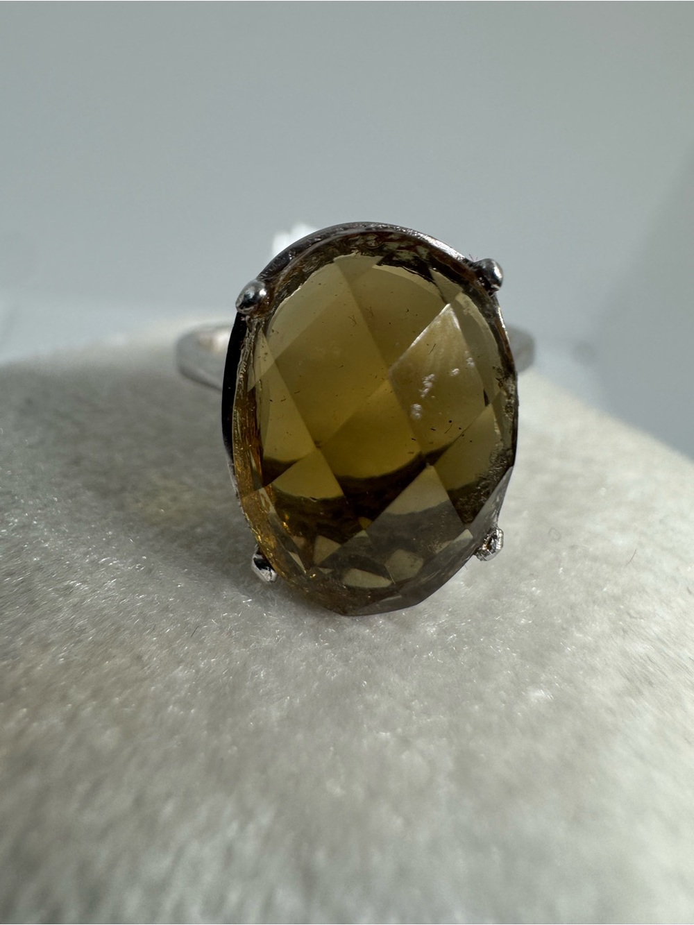 925 Sterling Silver 9K Gold Plated Sultanite Ring Size 8 | Ukrainian ring - Picture 5 of 17